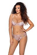 Romantic big cup bra, beautiful lace, sheer inlays, B to L-cup